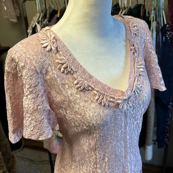Dawn Joy fashions. Lace pink dress. Size M - Picture 3 of 9